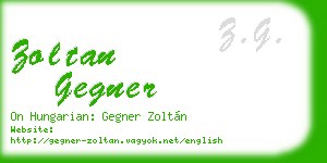 zoltan gegner business card